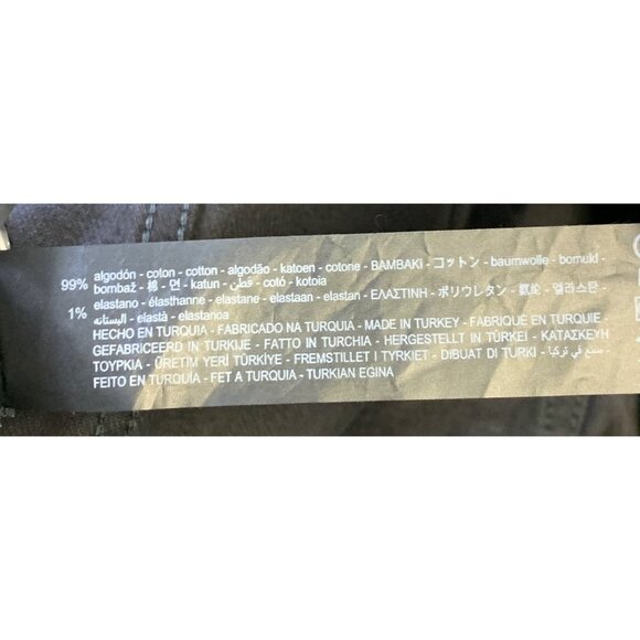 Zara Small Black Denim Bustier Dress Strapless Button Midi Women Jean NWT New - Picture 10 of 10